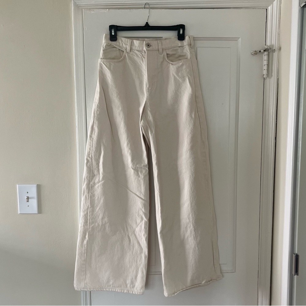 COS Wide Leg Ivory Jeans 27